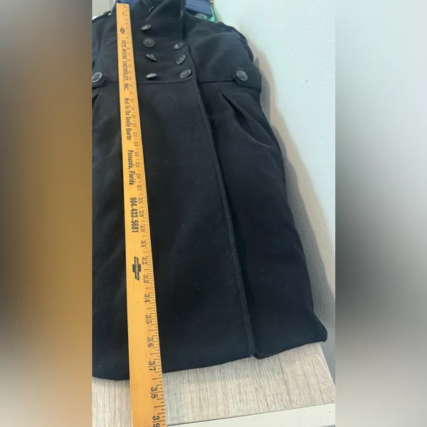 Rudsak Wool Blend Coat Jacket Military Winter Black Size Medium *READ* - Image 8