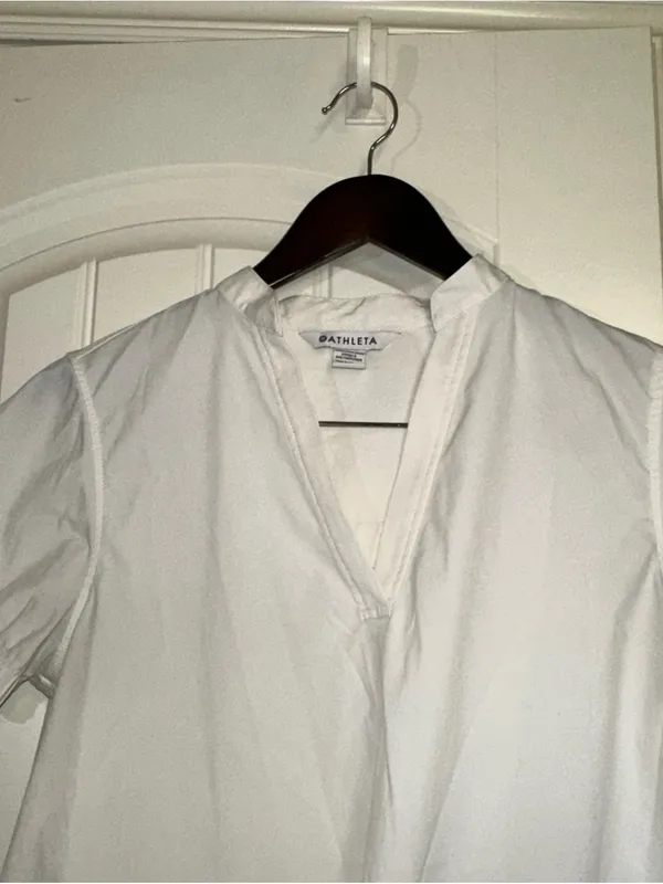 Athleta Levitate Poplin Tee White XXS - Image 2