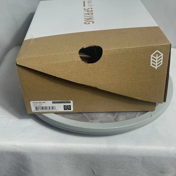 Call It Spring Gold Ankle Strap Block Heel Sandals Size 6 With Box - Image 10