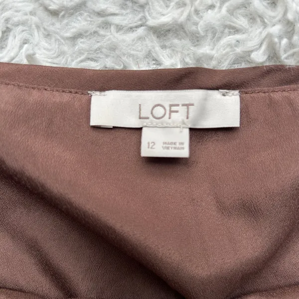 Ann Taylor Loft Brown Sequin Mini Skirt Size 12 - Image 14