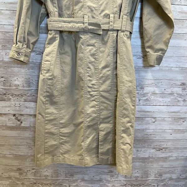 Vintage Together‎ Clothing Co Womens 10M Dress 1980s Cotton Safari Khaki Belt - Image 12