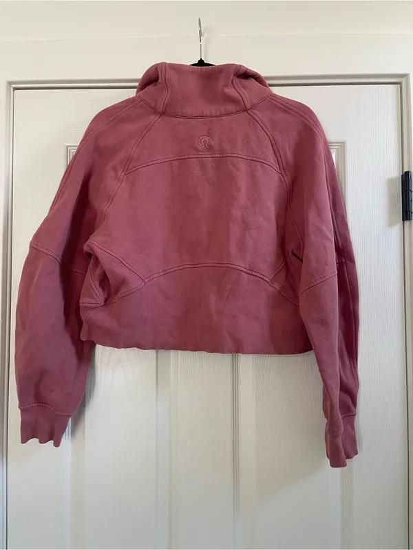 Women’s Lululemon Scuba Oversized Funnel Neck Half Zip Brier Rose XS/S - Image 9