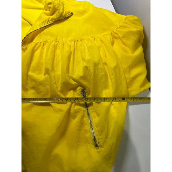 Free‎ People Movement Yellow Babydoll Windbreaker Zip Up Jacket XS Neon - Image 9