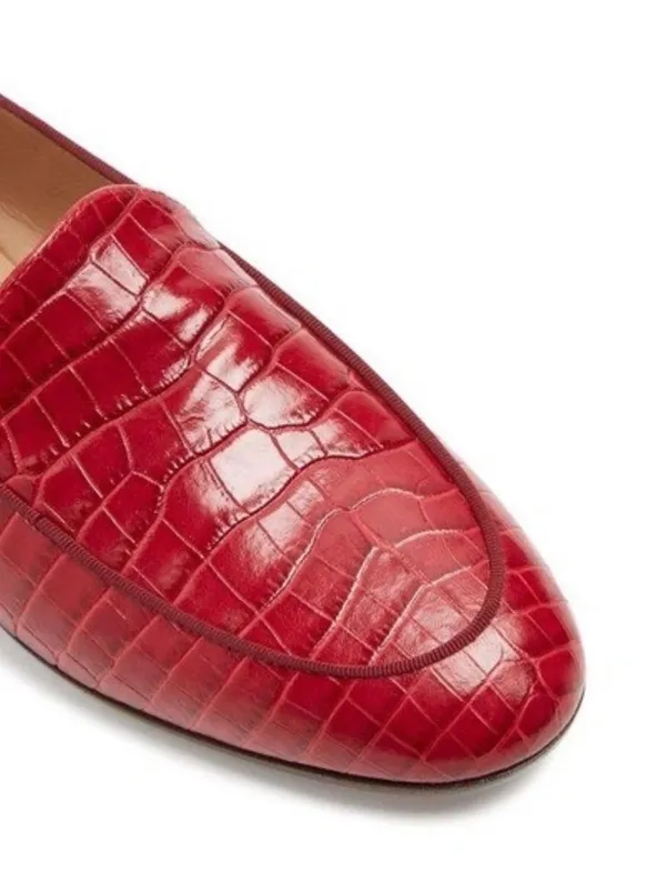 Purist crocodile effect leather loafers moccasins IT 35.5 US 5.5 - Image 4