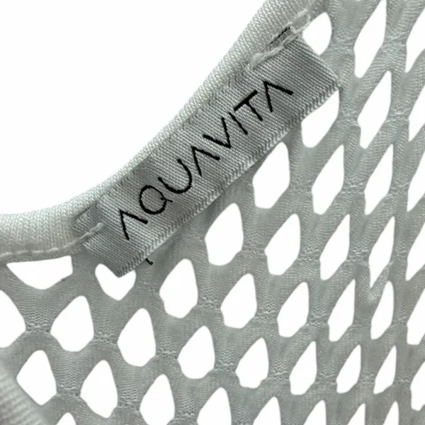 Aquavita White Open Mesh Net Midi Slit Coverup Dress Womens Small - Image 7