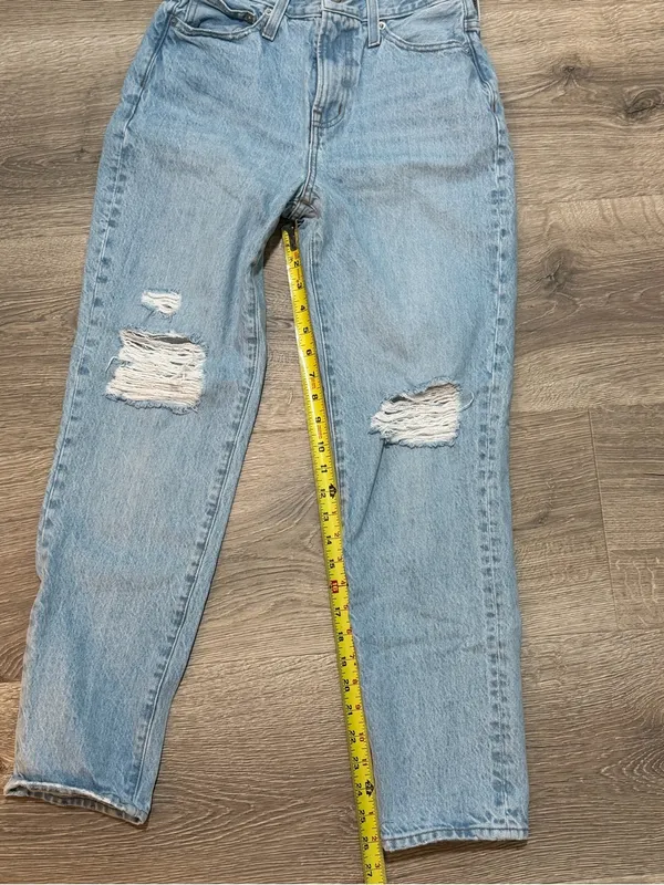 Madewell Perfect Vintage Jeans 25 Light Wash Distressed High Rise - Image 7