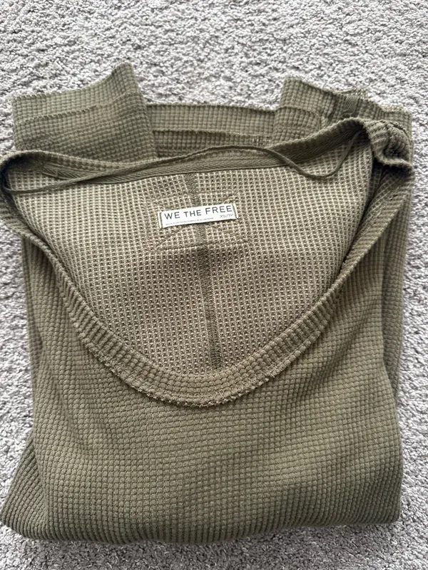 Waffle Textured Free People Sweater  - Image 3
