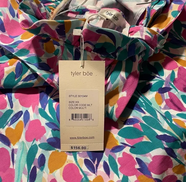 NWT Tyler Boe Claudette Ruffle Neck Tulips Top - Image 8