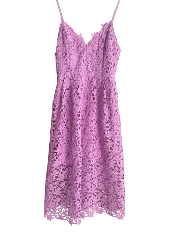 ASTR The Label Sleeveless Lace Fit & Flare Midi Dress Light Orchid - Image 4