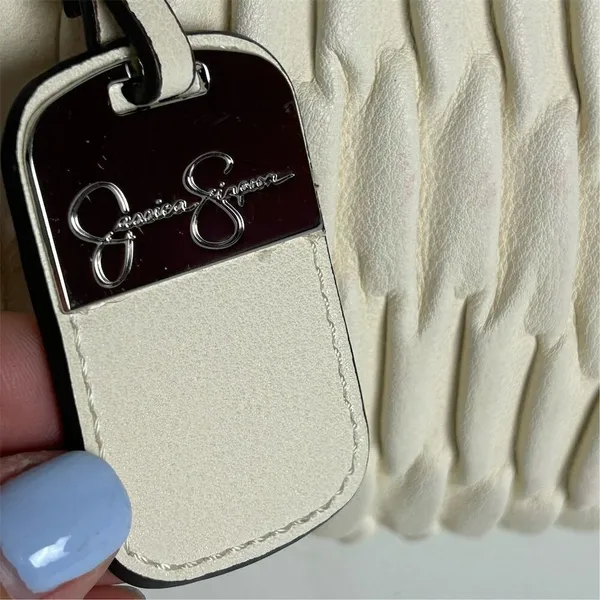 Jessica Simpson Ivory Quilted Ruched Shoulder Bag‎ Women's Casual Elegant - Image 5
