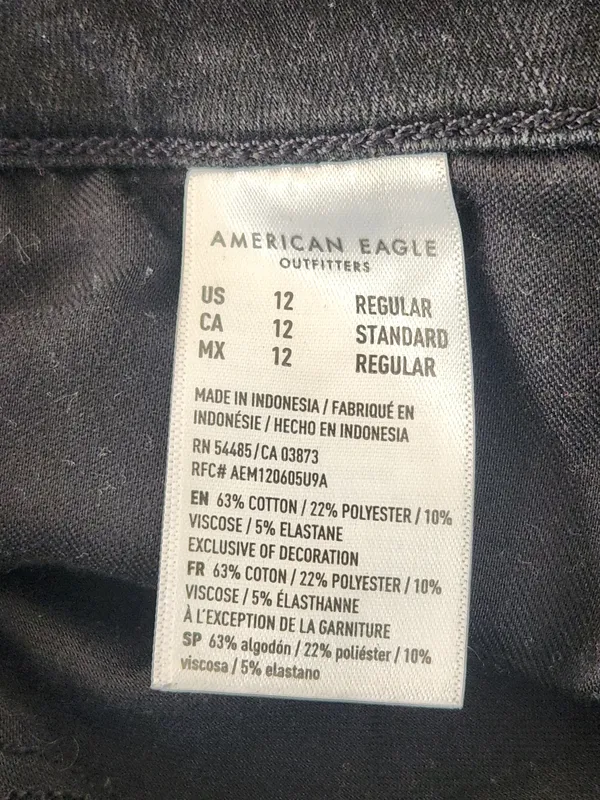 American Eagle Black High Rise Jegging Jeans Size 12 - Image 10