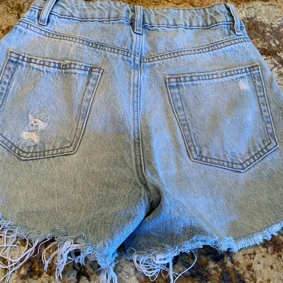 Garage Blue Short Vintage Cut-Off Distressed Shorts Women's Size 00 23 - Image 2