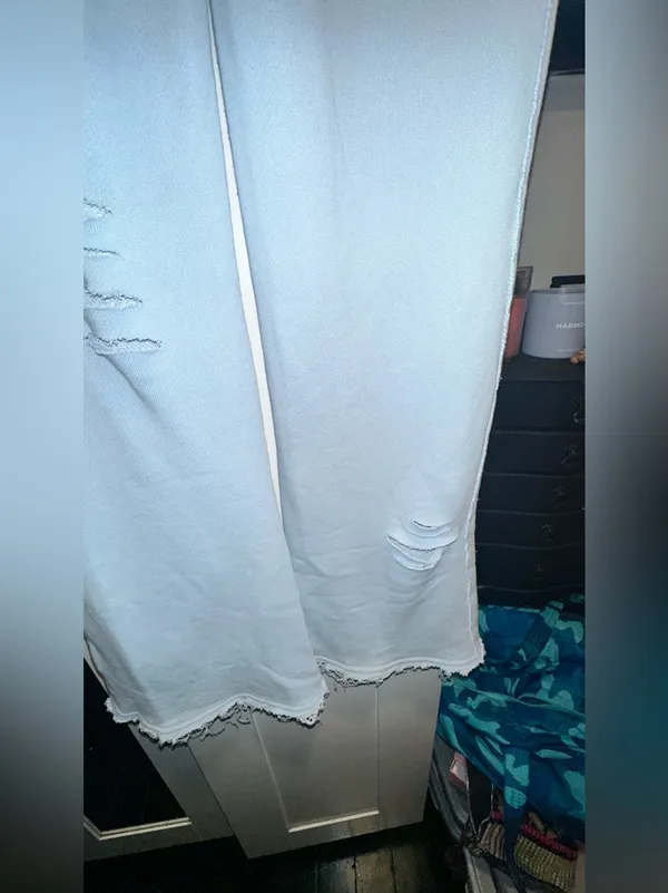 Vintage Havana Est 1954 Distressed Powder Blue Flare Sweatpants - Image 5