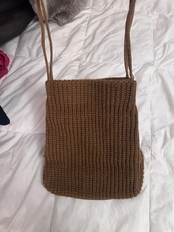 Brown crotchet boho purse - Image 2