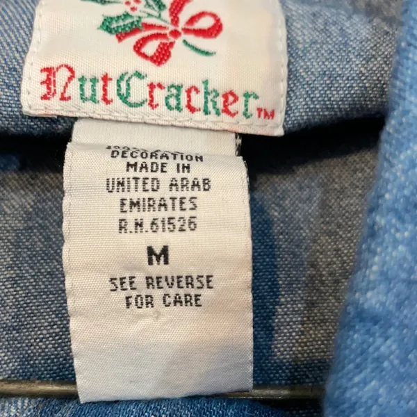 Nutcracker denim Christmas shirt ladies Medium - Image 4