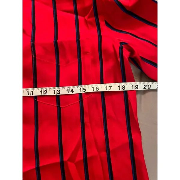 Lauren Ralph Lauren Red Button up Long Sleeve Blouse Blue White Stripes NWT - Image 11