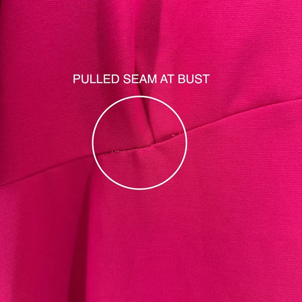 Amanda‎ Uprichard Hot Pink Mini Dress Large V-Neck Flutter Sleeve Party Cocktail - Image 7