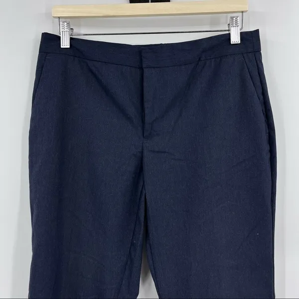 Zara Basic Women's Size 6 Career Office Navy Trouser Pants Polyester‎ Blend - Image 3
