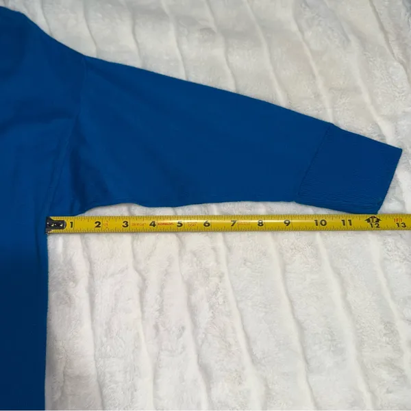 American Eagle Outfitters Blue Crew Neck‎ 3/4 Sleeve Cotton Sweater Top Sz.S - Image 5
