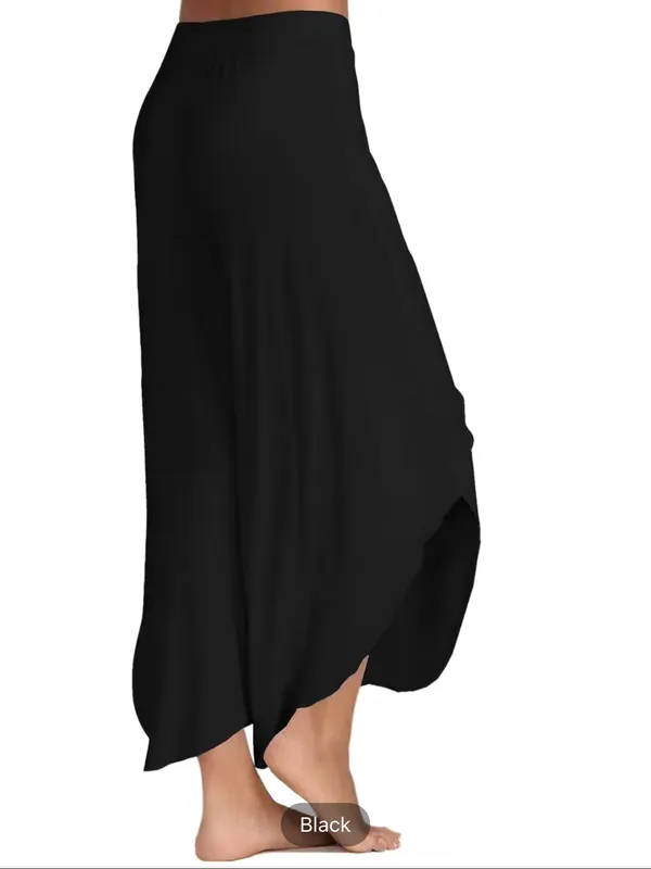 Woman’s Slit Black Pants Size 2X - Image 3