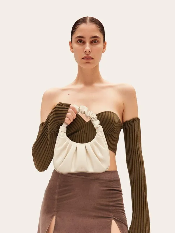 JW Pei GABBI RUCHED HOBO HANDBAG - IVORY - Image 2