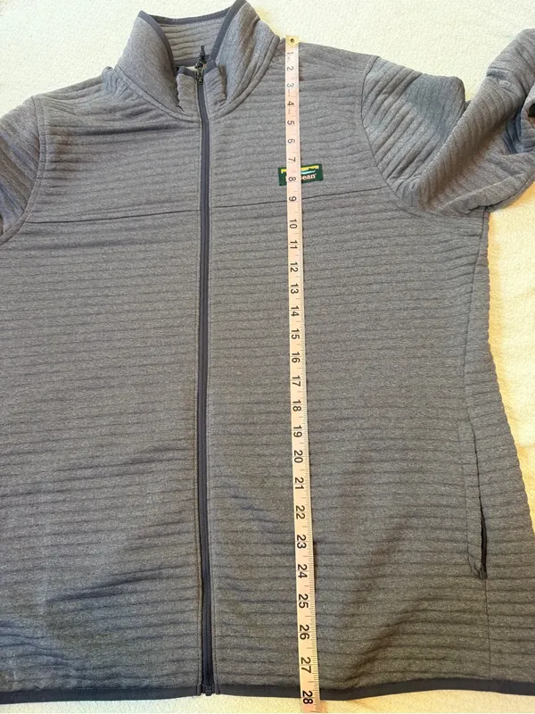 L.L. Bean Airlight Knit Full-Zip Jacket Sweatshirt XL Purple Heather - Image 5