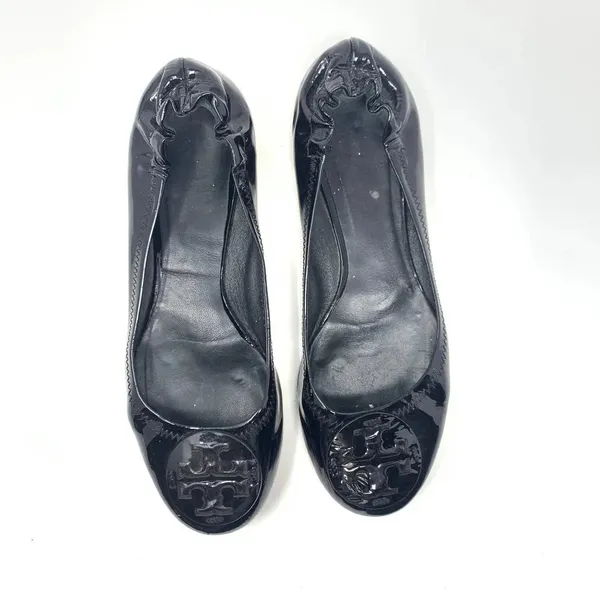 Tory Burch Reva Classic Patent Leather Ballet Flats Black Size US‎ 7.5 - Image 3