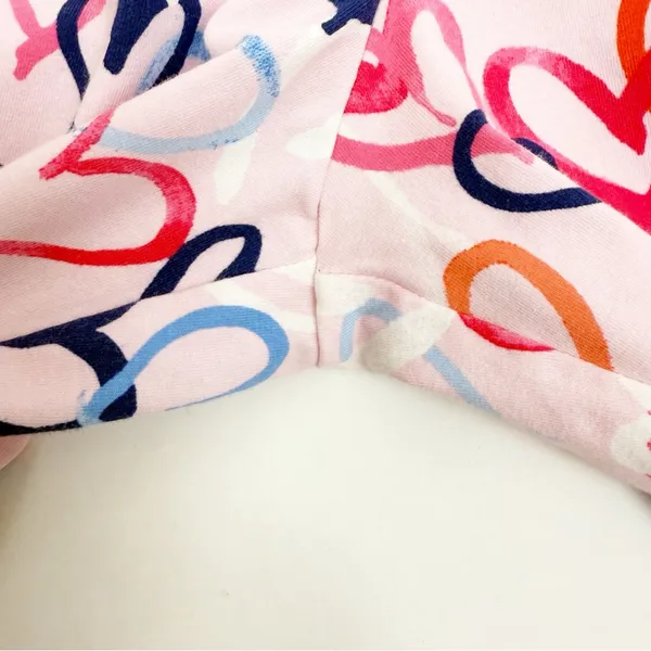 BedHead Pajamas Hearts Organic Cotton Two (2) Piece Pajama PJ Set Pink - Image 12