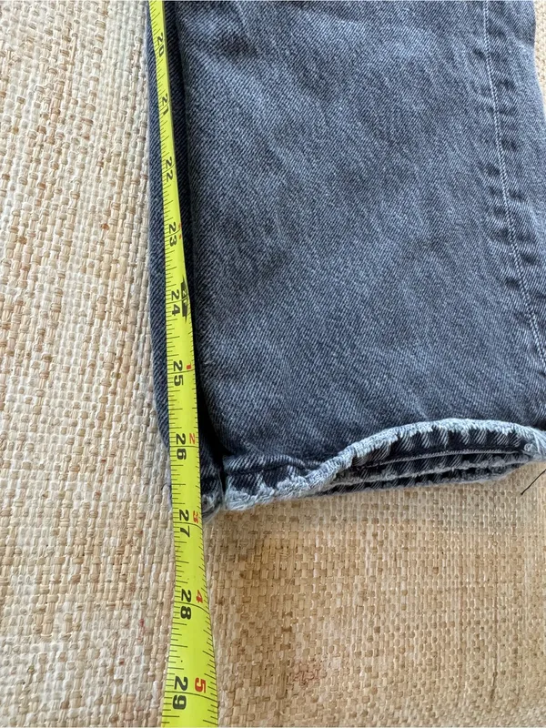 AGOLDE 90’s Pinch Gray Denim Jeans Size 30 Straight Fit Cotton High Rise - Image 6