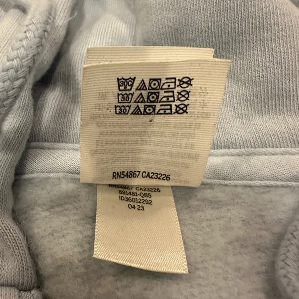 Victoria Secret hoodie fleece lined light blue size small - Image 6