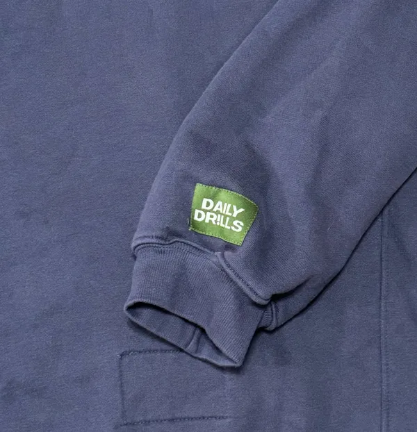 Daily Drills Oversized Fleece Henley Navy XS/S NWT - Image 5