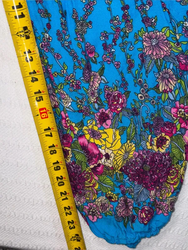 Womens Boho Harem Wide Leg Drop Crotch Palazzo Pants Size S Hippie Artsy - Image 7