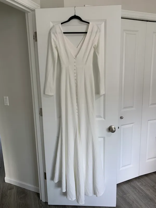 Lulus NWOT Feeling of Forever White Long Sleeve Mermaid Maxi Dress - Image 7