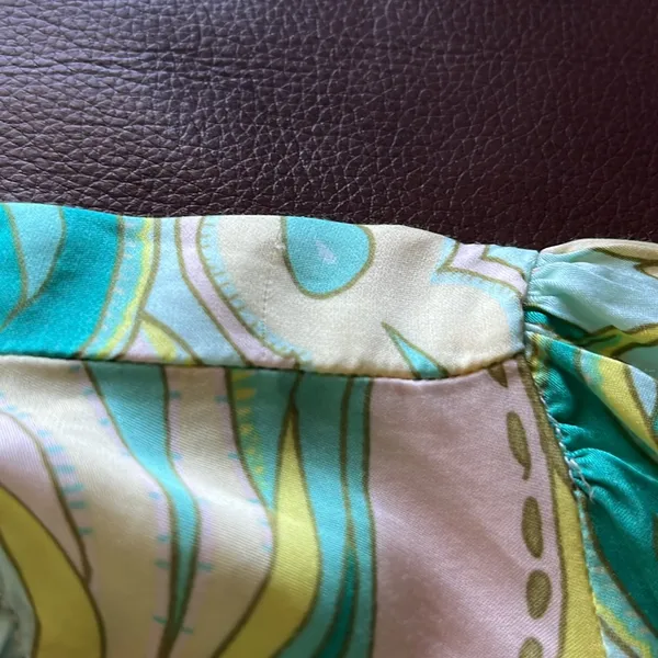 Zara Sea Green 70s Printed Retro Holly Crop Top - Image 9