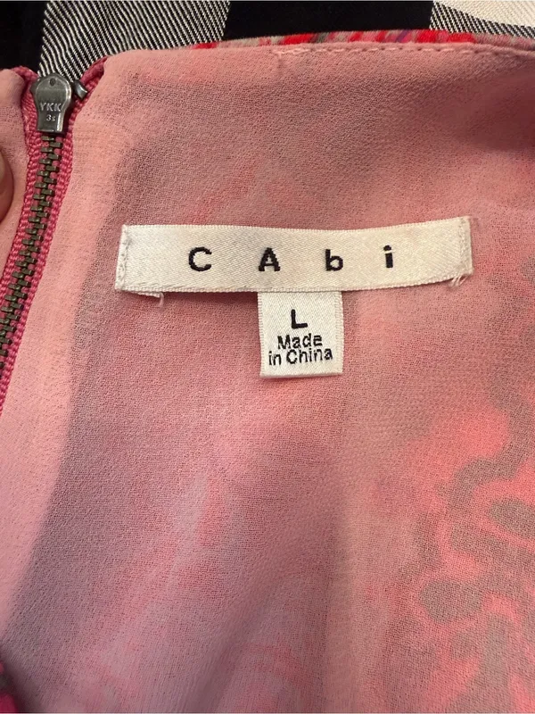 CAbi #127 Jubilee Pink & Orange Paisley Sleeveless Shell Tunic Sz L - Image 6