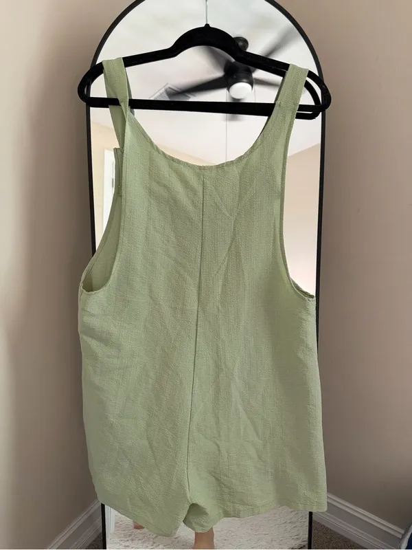 Amazon Light Green Sleeveless Romper Jumpsuit - Image 6