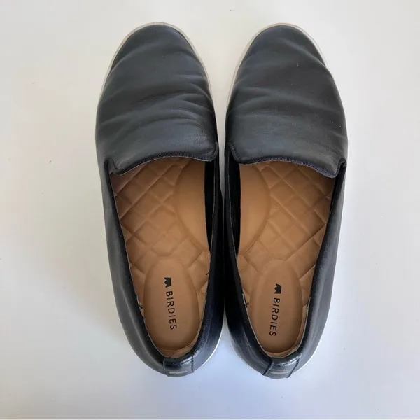 Birdies‎ The Swift Black Leather Slip On Sneakers - Image 11