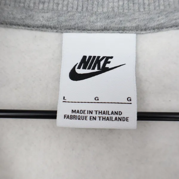 Nike Women Phoenix Crop QTR Zi USA Hockey Grey Fleece Pullover Large - Image 3