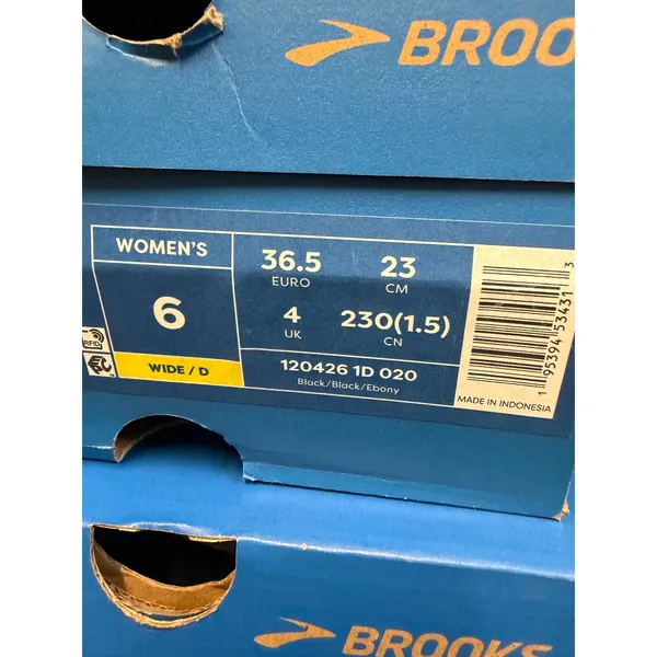 Brooks Women's Adrenaline GTS 24 Running Shoes Black Ebony Size 6 Wide NWB - Image 7