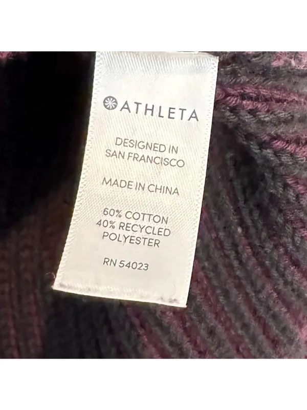 Athleta Rockland Sweater Size XXS‎ Black Auberge Rib Knit Gorpcore Cabin Slouchy - Image 6