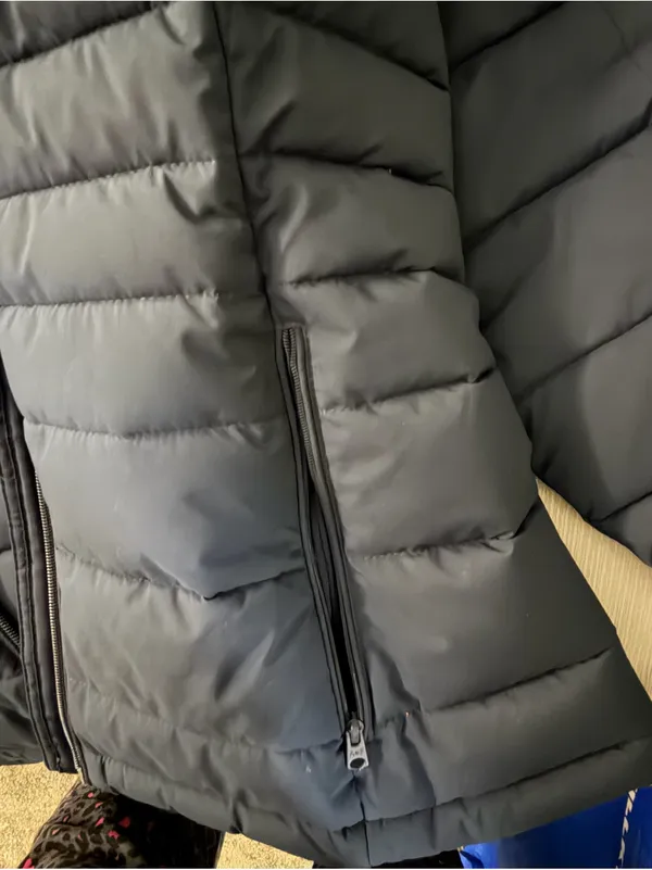 Abercrombie & Fitch Navy Packable Puffer Coat Womens Large - Image 7
