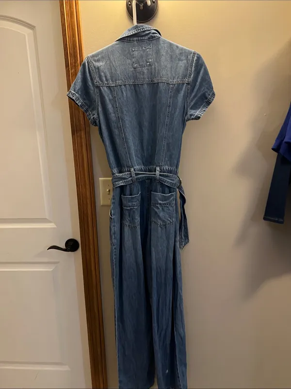 Habitual Denim Blue Short-Sleeve Utility One-Piece - Image 8