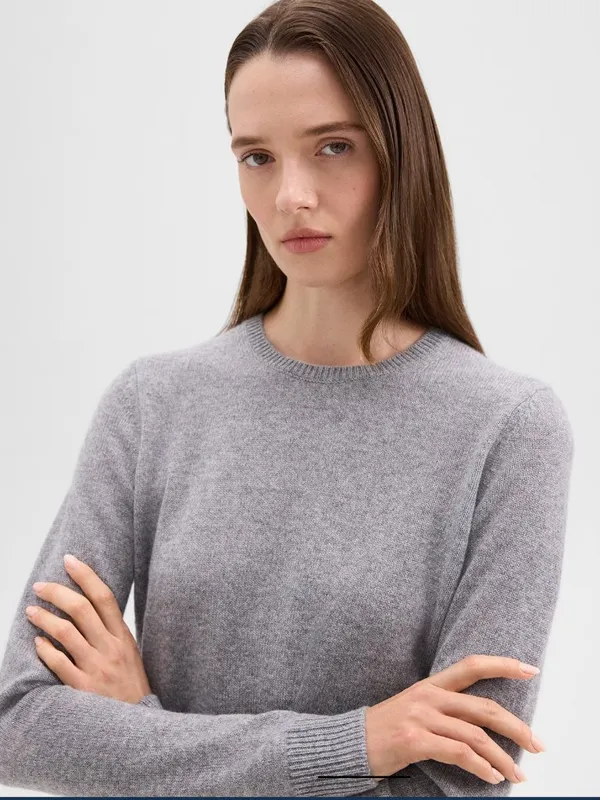 Theory Crewneck Sweater in Feather Cashmere - Image 5