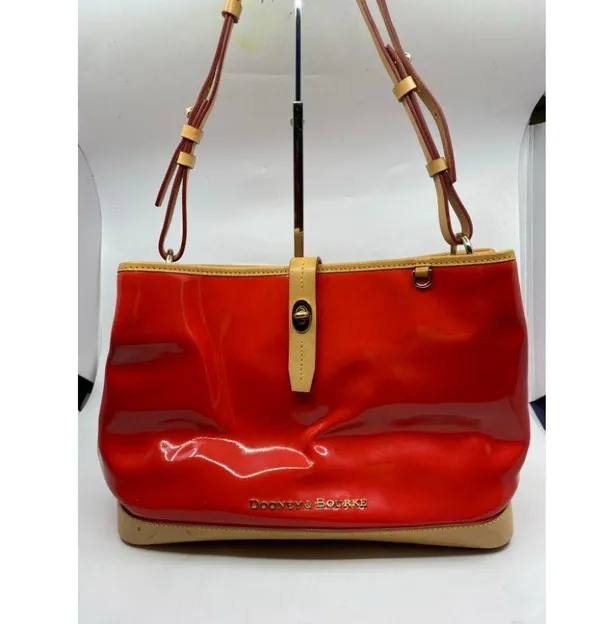 DOONEY & BOURKE Red Tan Large Leather Tote Bag - Image 2