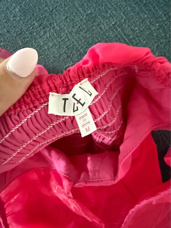Pink Ruffle Sleeve Top with Tie Back Size M - Image 4