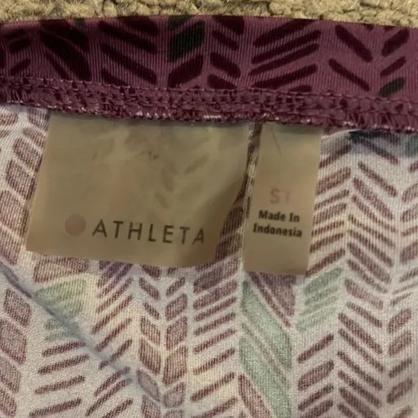 Athleta purple‎ cap sleeve print dress ST - Image 7