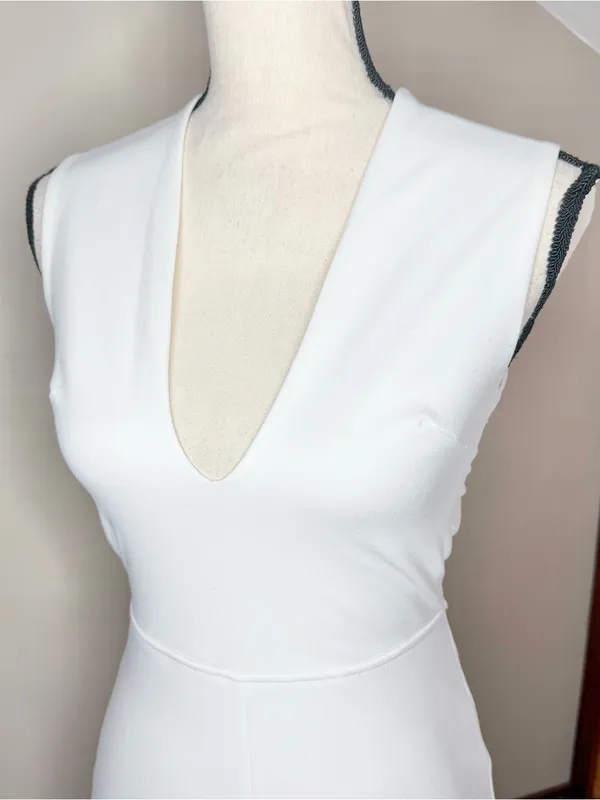 Lulus Thinking Out Loud White Backless Jumpsuit Extra Small Bridal Bride Wedding - Image 4