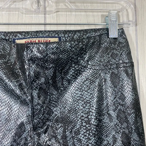 Paris Blues Faux Leather Snake Print Flare Pants size 3 - Image 8