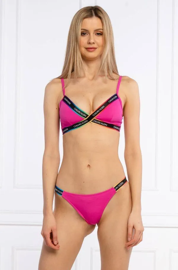 Calvin Klein Pink Branded Strappy Bikini Set Sz L/XL - Image 3