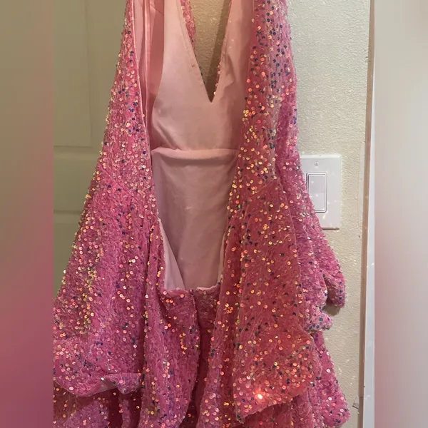 Sequin Dress Pink Size 2X - Image 5